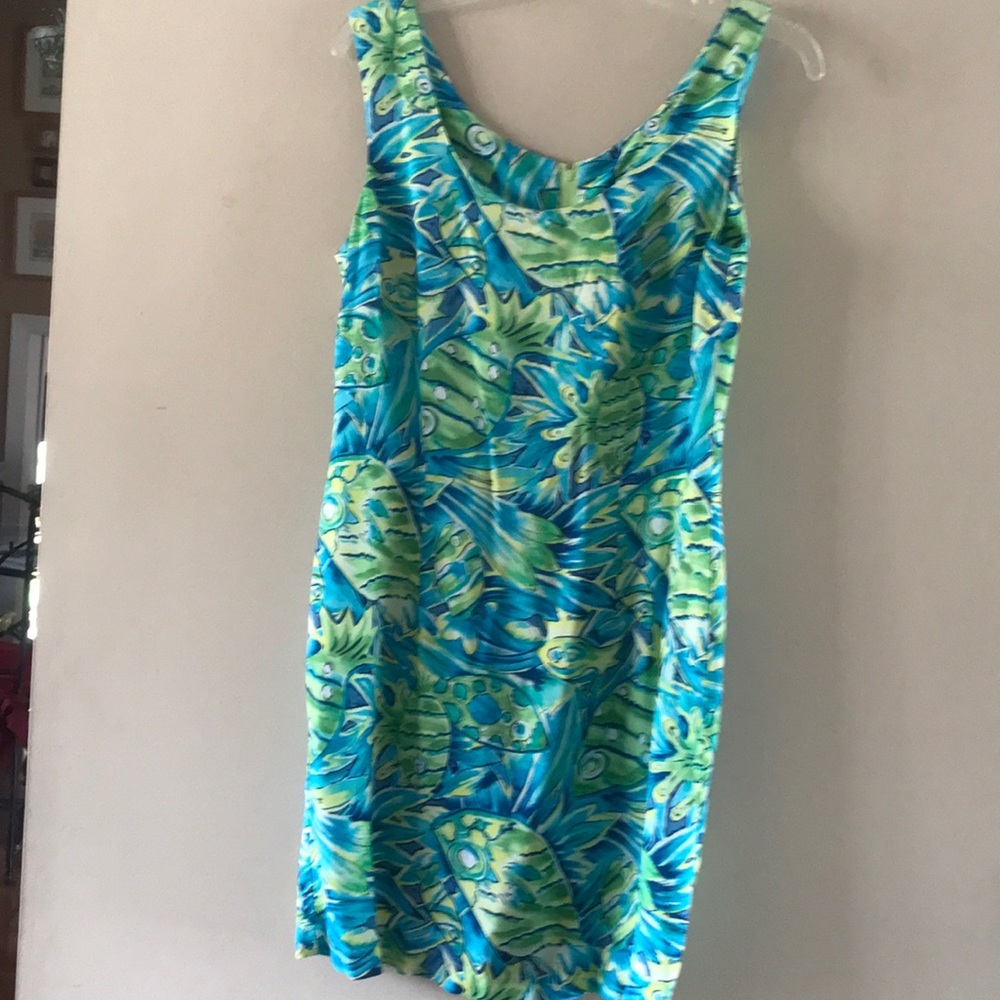 Dress, Tropical Print, Size Large